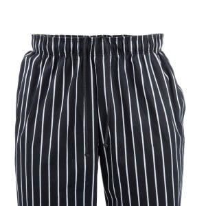 Pantalon De Cuisine Mixte Baggy Rayé Noir Et Blanc - Taille Xl - Chef Works - Fourniresto