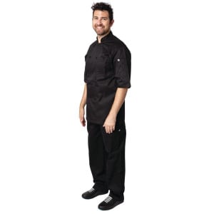 Black Unisex Cool Vent Montreal Chef Jacket - Size L - Chef Works - Fourniresto