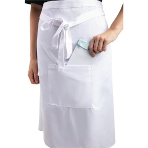 Schort voor serveerster standaard wit 1000 x 700 mm - Whites Chefs Clothing - Fourniresto