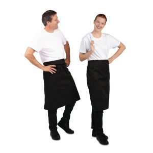 Schort voor standaard zwarte ober 1000 x 700 mm - Whites Chefs Clothing - Fourniresto