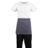 Kurze anthrazitgraue Kellnerschürze aus Polycotton 750 x 373 mm - Whites Chefs Clothing - Fourniresto