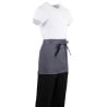 Kurze anthrazitgraue Kellnerschürze aus Polycotton 750 x 373 mm - Whites Chefs Clothing - Fourniresto