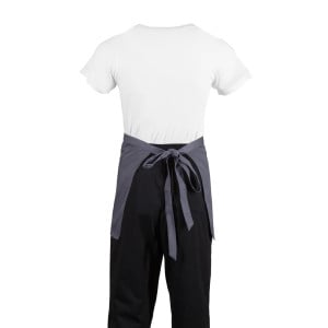 Kurze anthrazitgraue Kellnerschürze aus Polycotton 750 x 373 mm - Whites Chefs Clothing - Fourniresto