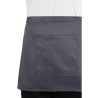 Schort van Kort Grijs Antraciet Serveerder in Polycotton 750 x 373 mm - Whites Chefs Clothing - Fourniresto