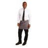 Schort van Kort Grijs Antraciet Serveerder in Polycotton 750 x 373 mm - Whites Chefs Clothing - Fourniresto