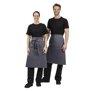 Tablier de Serveur Gris Anthracite en Polycoton 1000 x 700 mm - Whites Chefs Clothing - Fourniresto