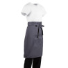 Schort van 1000 x 700 mm in antracietgrijs polycotton - Whites Chefs Clothing - Fourniresto