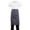 Schort van 1000 x 700 mm in antracietgrijs polycotton - Whites Chefs Clothing - Fourniresto