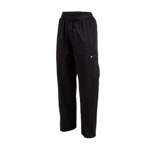 Unisex Fit Cargo Black Kitchen Pants - Size XXL - Chef Works - Fourniresto