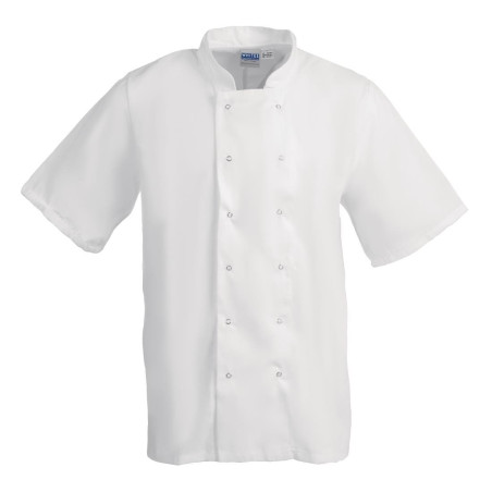 Witte korte mouwen koksbuis Boston - Maat L - Whites Chefs Clothing - Fourniresto