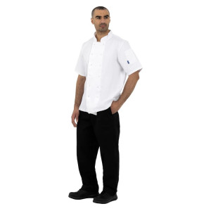 Witte korte mouwen koksbuis Boston - Maat L - Whites Chefs Clothing - Fourniresto