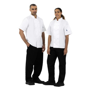 Witte korte mouwen koksbuis Boston - Maat L - Whites Chefs Clothing - Fourniresto