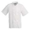 Veste de Cuisine Blanche à Manches Courtes Boston - Taille S - Whites Chefs Clothing - Fourniresto