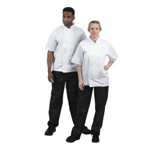 Witte korte mouwen koksbuis Boston - Maat XL - Whites Chefs Clothing - Fourniresto