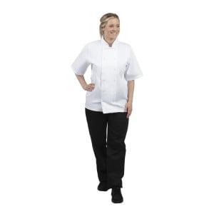 Witte korte mouwen koksbuis Boston - Maat XL - Whites Chefs Clothing - Fourniresto