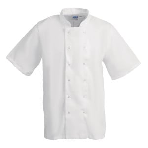 Witte korte mouwen koksvest Boston - Maat XXL - Whites Chefs Clothing - Fourniresto