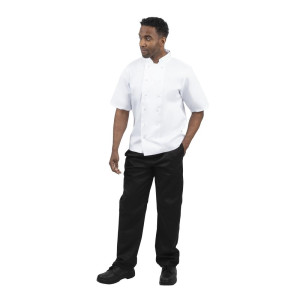 Veste de Cuisine Blanche à Manches Courtes Boston - Taille XXL - Whites Chefs Clothing - Fourniresto