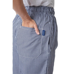 Küchenhose Mixte Vegas mit kleinen blauen und weißen Karos - Größe XL - Whites Chefs Clothing - Fourniresto