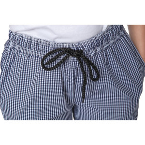 Küchenhose Mixte Vegas mit kleinen blauen und weißen Karos - Größe XL - Whites Chefs Clothing - Fourniresto