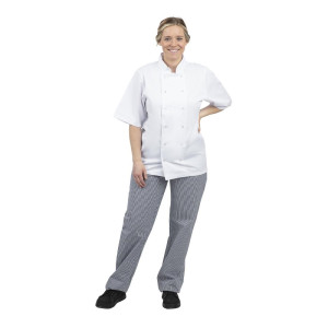 Küchenhose Mixte Vegas mit kleinen blauen und weißen Karos - Größe XL - Whites Chefs Clothing - Fourniresto