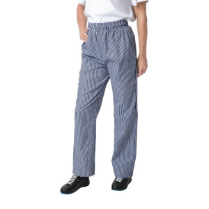 Küchenhose Mixte Vegas mit kleinen blauen und weißen Karos - Größe XS - Whites Chefs Clothing - Fourniresto