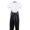 Kellner-Schürze mit V-Ausschnitt in Anthrazitgrau aus Polycotton 838 x 698 mm - Whites Chefs Clothing - Fourniresto