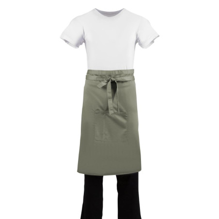 Schort van server Olive in polycotton 1000 x 700 mm - Whites Chefs Clothing - Fourniresto