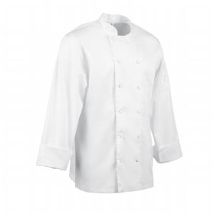 Witte unisex koksbuis met lange mouwen Calgary - Maat L - Chef Works - Fourniresto