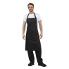 Schort Zwarte Bavette van Polycotton 900 x 1040 mm - Whites Chefs Clothing - Fourniresto