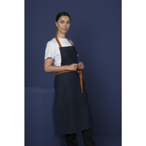 Schort van Blauwe Denim met Katoenen Riem 1000 x 700 mm - Whites Chefs Clothing - Fourniresto