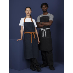 Schort van Blauwe Denim met Katoenen Riem 1000 x 700 mm - Whites Chefs Clothing - Fourniresto