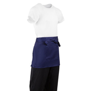 Kurze Kellnerschürze in Marineblau aus Polycotton 373 x 750 mm - Whites Chefs Clothing - Fourniresto