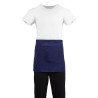 Schort van Kort Marineblauw Serveerder in Polycotton 373 x 750 mm - Whites Chefs Clothing - Fourniresto