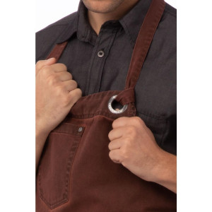 Urban Dorset Rust Bib Apron in Cotton 765 x 865 mm - Chef Works - Fourniresto