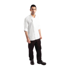 Veste de Cuisine Mixte à Fermeture Eclair Blanche Hartford - Taille M - Chef Works - Fourniresto