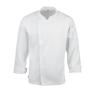 Veste de Cuisine Mixte à Fermeture Eclair Blanche Hartford - Taille XS - Chef Works - Fourniresto