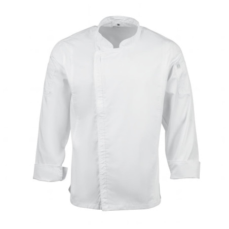 Veste de Cuisine Mixte à Fermeture Eclair Blanche Hartford - Taille XS - Chef Works - Fourniresto