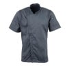 Unisex Short Sleeve Zipper Closure Ink Blue Kitchen Jacket - Size S - Chef Works - Fourniresto