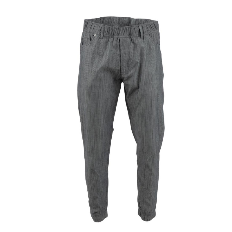 Koksbroek Jogger met Fijne Zwarte en Witte Strepen - Maat XL - Chef Works - Fourniresto