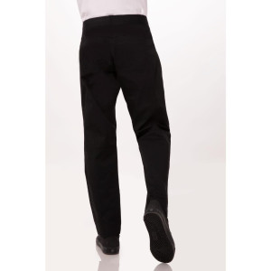 Slim zwarte broek voor heren - Maat L - Chef Works - Fourniresto