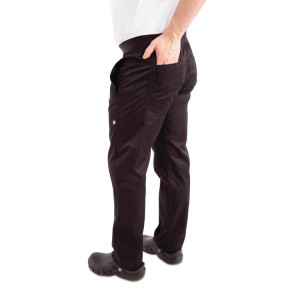 Slim zwarte broek voor heren - Maat L - Chef Works - Fourniresto