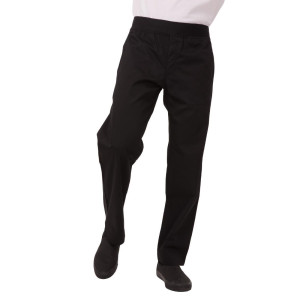 Zwarte Slim Fit Broek voor Heren - Maat S - Chef Works - Fourniresto