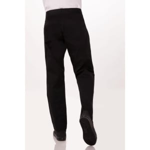 Slim zwarte broek voor heren - Maat XS - Chef Works - Fourniresto