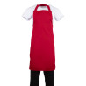 Latzschürze Rot aus Polycotton - Whites Chefs Clothing - Fourniresto