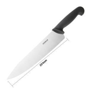 Black Chef's Knife 25.5 cm Blade - Hygiplas - Fourniresto