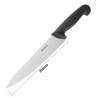 Black Chef's Knife 21.5 cm Blade - Hygiplas - Fourniresto