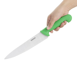 Couteau De Cuisinier Vert Lame 21,5 Cm - Hygiplas - Fourniresto