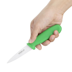 Couteau D'Office Vert Lame 9 Cm - Hygiplas - Fourniresto