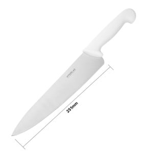 White Chef's Knife Blade 25.5 cm - Hygiplas - Fourniresto