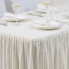 Nappe Et Juponnage Ecrus Rectangulaires Froncés 750 X 1820 Mm - FourniResto - Fourniresto